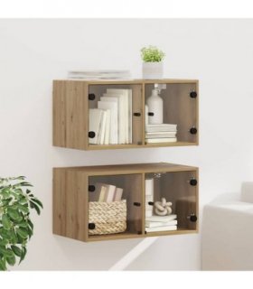 vidaXL Wall Cabinets 2 pcs Artisan Oak 68 x 37 x 35 cm Engineered Wood