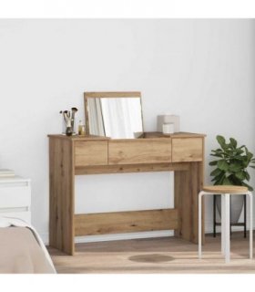 vidaXL Cosmetic Table with Drawer Artisan Oak 100 x 45 x76 cm