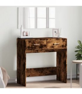 vidaXL Dressing Table with Mirror Smoked Oak 80x39x80 cm