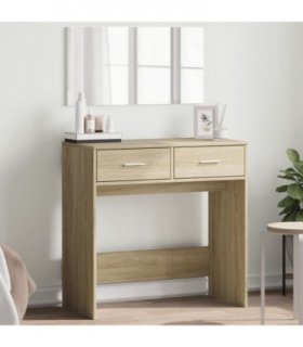 vidaXL Dressing Table with Mirror Sonoma Oak 80x39x80 cm