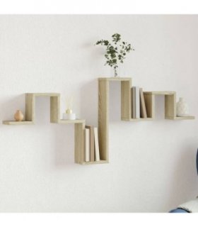 vidaXL Wall Shelf Sonoma Oak 104.5x10x43 cm Engineered Wood