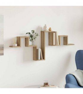 vidaXL Wall Shelf Wall-mounted Artisan Oak 104.5 x 43 x 10 cm