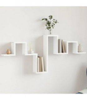 vidaXL Wall Shelf White 104.5x10x43 cm Engineered Wood