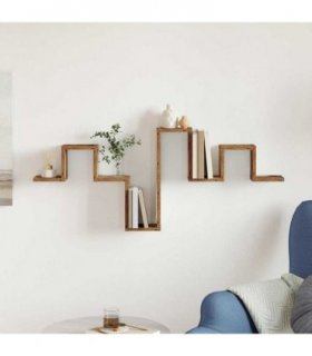 vidaXL Wall Shelf Wall-mounted Old Wood 104.5 x 43 x 10 cm