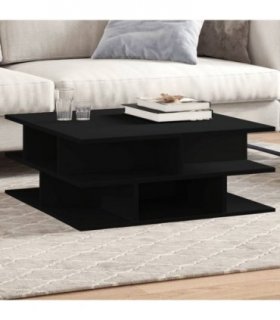 vidaXL Coffee Table Black 70x70x29 cm Engineered Wood