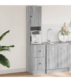 vidaXL Kitchen Cabinet Grey Sonoma 35x50x180 cm Engineered Wood