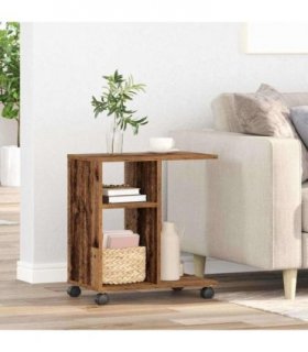 vidaXL Side Table with Shelf Old wood 50 x 30 x 55 cm Engineered Wood
