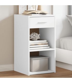 vidaXL Bedside Cabinets 2 pcs White 35x34x65 cm Engineered Wood