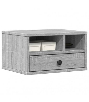 vidaXL Printer Stand Grey Sonoma 40x32x22,5 cm Engineered Wood