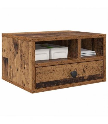 vidaXL Printer Stand Old Wood 40 x 32 x 24 cm Engineered Wood