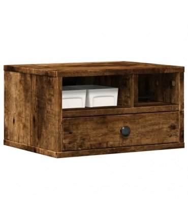 vidaXL Printer Stand Smoked Oak 40x32x22,5 cm Engineered Wood