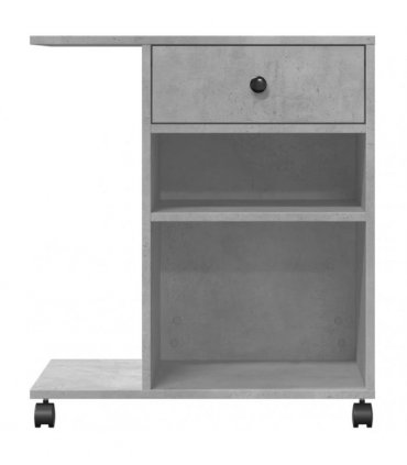 vidaXL Printer Stand with Wheels Concrete Grey 60x40x68.5 cm