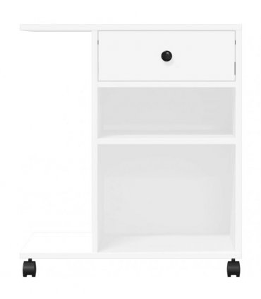 vidaXL Printer Stand with Wheels White 60x40x68.5 cm