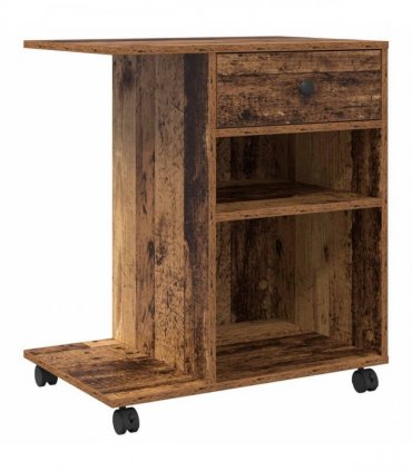 vidaXL Printer Stand Plain Old Wood 60 x 40 x 68.5 cm Engineered Wood