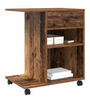 vidaXL Printer Stand Plain Old Wood 60 x 40 x 68.5 cm Engineered Wood