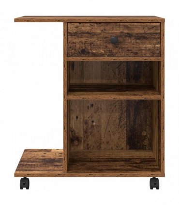 vidaXL Printer Stand Plain Old Wood 60 x 40 x 68.5 cm Engineered Wood