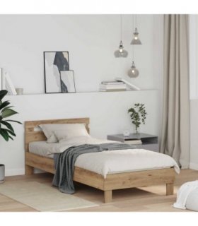 vidaXL Bed Frame Artisan Oak 75 x 190 cm Engineered Wood