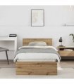 vidaXL Bed Frame Artisan Oak 90 x 200 cm Engineered Wood