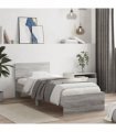 vidaXL Bed Frame without Mattress with Headboard Grey Sonoma 90x200 cm — Size: 90 x 200 cm — V0672046362