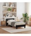 vidaXL Bed Frame with LED Black Oak 90 x 200 cm Engineered Wood