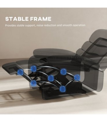HOMCOM Manual Recliner Chair Armchair for Living Room with Footrest Black