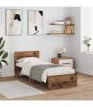 vidaXL Bed Frame with Headboard Old Wood 75 x 190 cm Engineered Wood — V0672046420