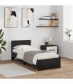 vidaXL Bed Frame with Headboard Black Oak 75 x 190 cm Engineered Wood — V0672046423
