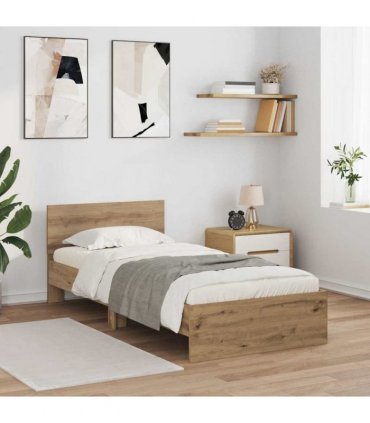 vidaXL Bed Frame Artisan Oak 100 x 200 cm Engineered Wood