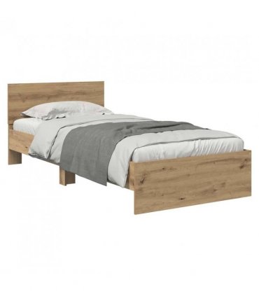 vidaXL Bed Frame Artisan Oak 100 x 200 cm Engineered Wood
