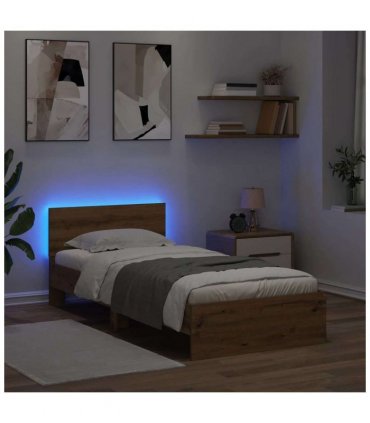 vidaXL Bed Frame Artisan Oak 100 x 200 cm Engineered Wood