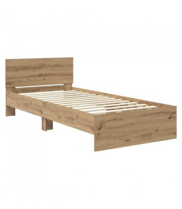 vidaXL Bed Frame Artisan Oak 100 x 200 cm Engineered Wood