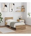vidaXL Bed Frame Artisan Oak 75 x 190 cm Engineered Wood — V0672046435