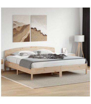 vidaXL Headboard 180 cm Solid Wood Pine — Colour: natural