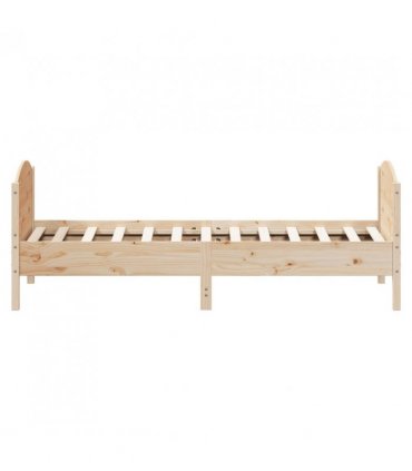 vidaXL Bed Frame without Mattress 75x190 cm Small Single Solid Wood Pine — Colour: natural, Size: 75 x 190 cm — V0672046463