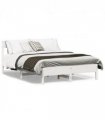 vidaXL Bed Frame without Mattress White 140x190 cm Solid Wood Pine — Size: 140 x 190 cm — V0672046499