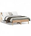 vidaXL Bed Frame without Mattress 140x200 cm Solid Wood Pine — Colour: natural, Size: 140 x 200 cm — V0672046518