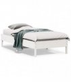 vidaXL Bed Frame | White | Solid pine wood | Single | Modern | Bed Frame — Size: 90 x 190 cm