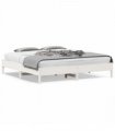 vidaXL Bed Frame without Mattress White 180x200 cm Super King Solid Wood Pine — Size: 180 x 200 cm — V0672046525