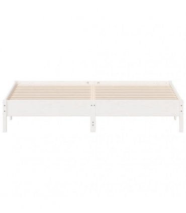 vidaXL Bed Frame without Mattress White 180x200 cm Super King Solid Wood Pine — Size: 180 x 200 cm — V0672046525