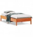 vidaXL Bed Frame | Wax brown | Solid pine wood | Small Single | Durable — Size: 75 x 190 cm