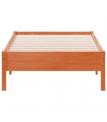 vidaXL Bed Frame | Wax brown | Solid pine wood | Small Single | Durable — Size: 75 x 190 cm