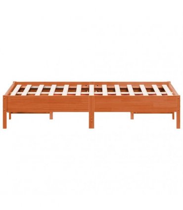 vidaXL Bed Frame | Wax brown | Solid pine wood | Small Single | Durable — Size: 75 x 190 cm