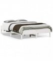 vidaXL Bed Frame | White | Solid Pine Wood, Plywood | Double | Durable — Size: 135 x 190 cm — V0672046543