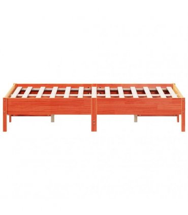 vidaXL Bed Frame | Wax Brown | Solid Pine Wood | Double | Heavy Weight Endurance — Size: 140 x 190 cm