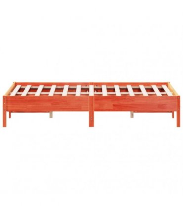 vidaXL Bed Frame | Wax brown | Solid pine wood | 140 x 200 cm | Modern