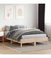 vidaXL Bed Frame without Mattress 140x200 cm Solid Wood Pine — Colour: natural, Size: 140 x 200 cm — V0672046589