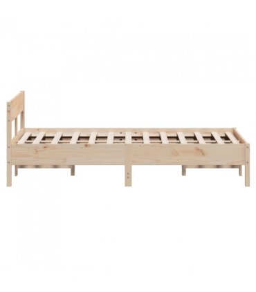 vidaXL Bed Frame without Mattress 140x200 cm Solid Wood Pine — Colour: natural, Size: 140 x 200 cm — V0672046589