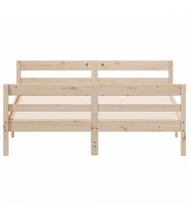 vidaXL Bed Frame without Mattress 120x200 cm Solid Wood Pine — Colour: natural, Size: 120 x 200 cm — V0672046595