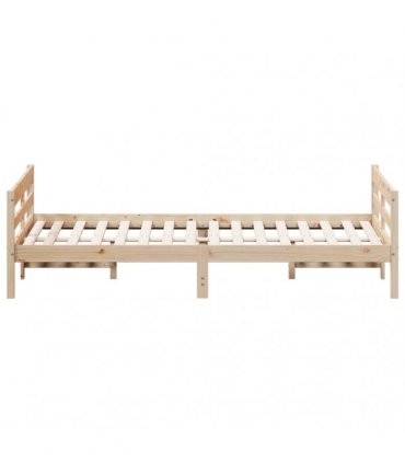 vidaXL Bed Frame without Mattress 120x200 cm Solid Wood Pine — Colour: natural, Size: 120 x 200 cm — V0672046595