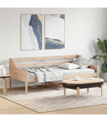 vidaXL Day Bed without Mattress 80x200 cm Solid Wood Pine — Colour: natural, Size: 80 x 200 cm — V0672046604